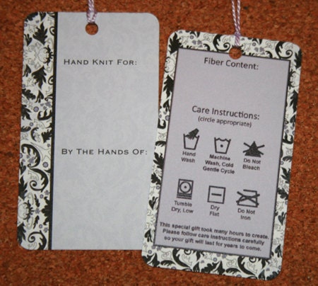 Gift Tags for Handknit Gifts - Lilac