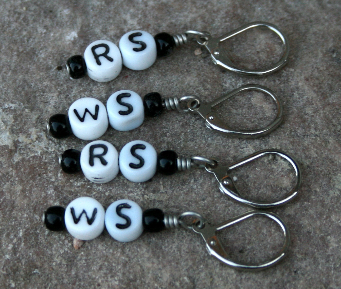 Knitting or Crochet Right Side or Wrong Side Stitch Markers - Removable