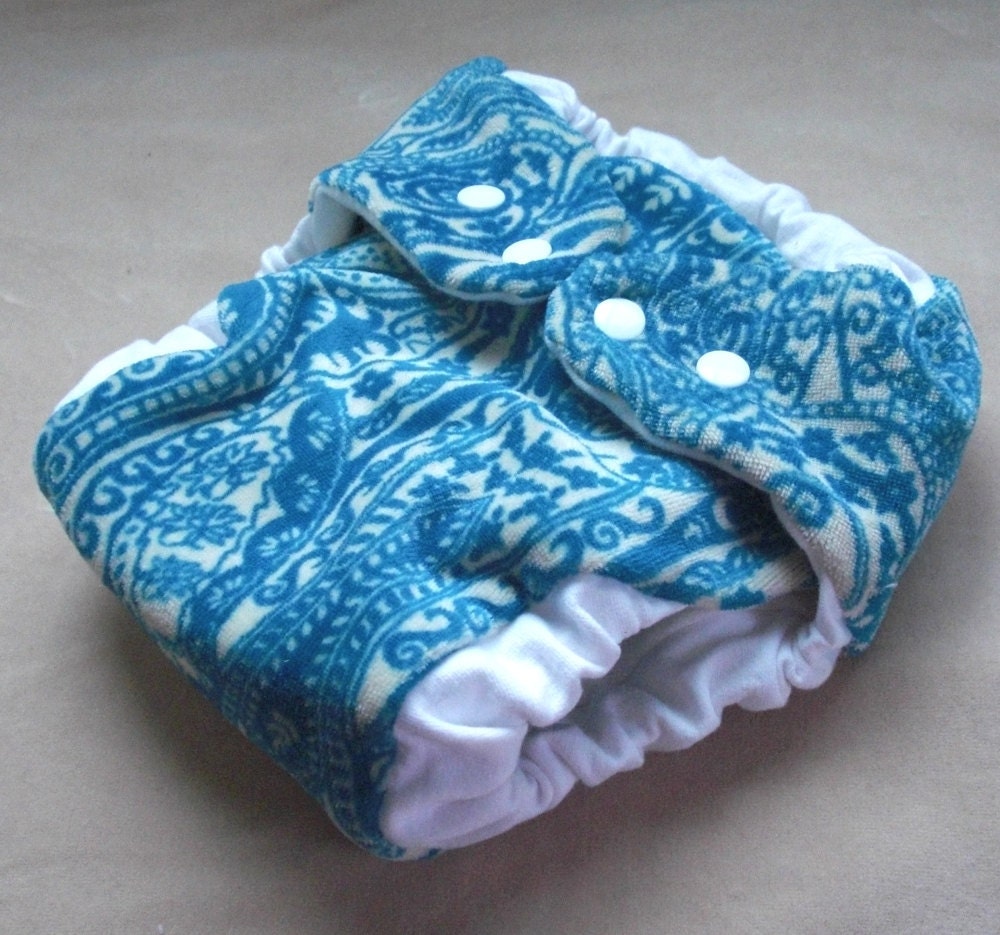 Cotton velour cloth diaper, any size