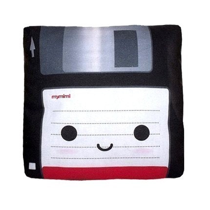 Mini Pillow - Floppy Disk (Black)