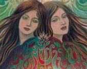 Mystic Sisters - Mythology Goddess Art 8x10 Print