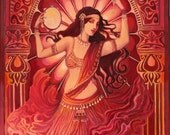 The Divine Tarantella Gypsy Belly Dance Goddess 5x7 Card