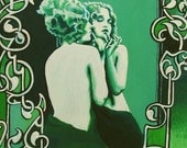 Vanity Art Nouveau Goddess Art ACEO ATC Altar Art