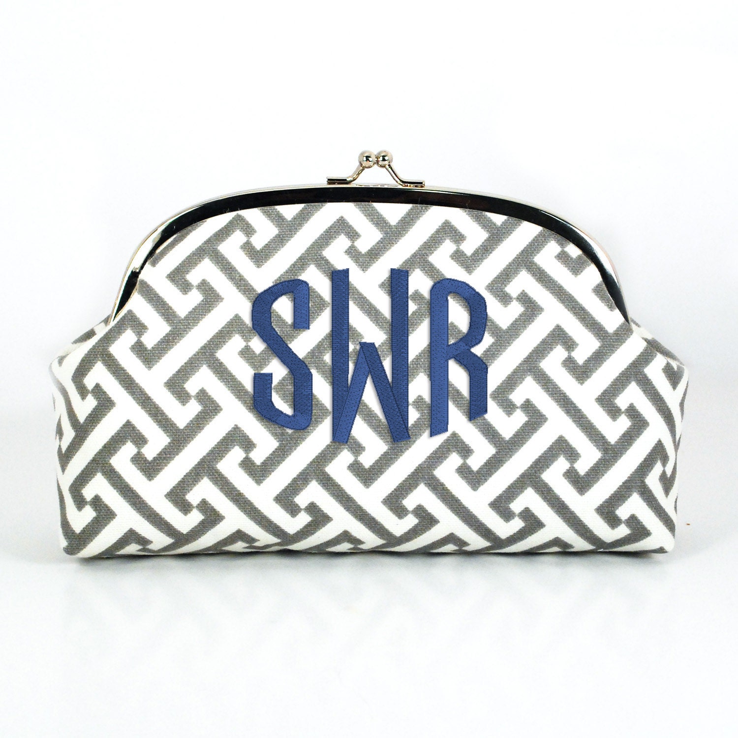 Embroidered Monogram Clutch ADD-ON - Bridal Clutch - Evening Bag - Bridesmaid Gift