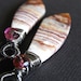 Earrings - sterling silver, oxidised, agate, tourmaline - Kalbarri