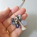 Necklace - sterling silver, red brass, wire wrapped, oxidised, mixed gemstone, freshwater pearl - Mermaid