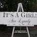ITS A BOY Sign, Vintage Baby Sign, Yard Sign, Photo Prop, Baby Announcement Cards, Newborn Sign, Personalized Sign 24 x 7.5