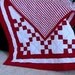 Red and White Quilted Irish Chain Bed, Crib, Lap, Wall, Throw, Toddler Quilt - PLUS - FREE SHIPPING with 2 or more items today.
