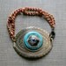 evil eye - western silver copper turquoise chain bracelet