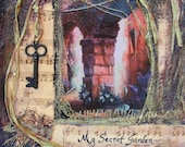 Old Building....Key to my secret Garden... Mixed Media by Griselda Tello