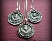 Scottish Thistle Wax Seal Necklace - Scotland the Brave