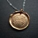 Love Knot - Antique Wax Seal Necklace in Bronze