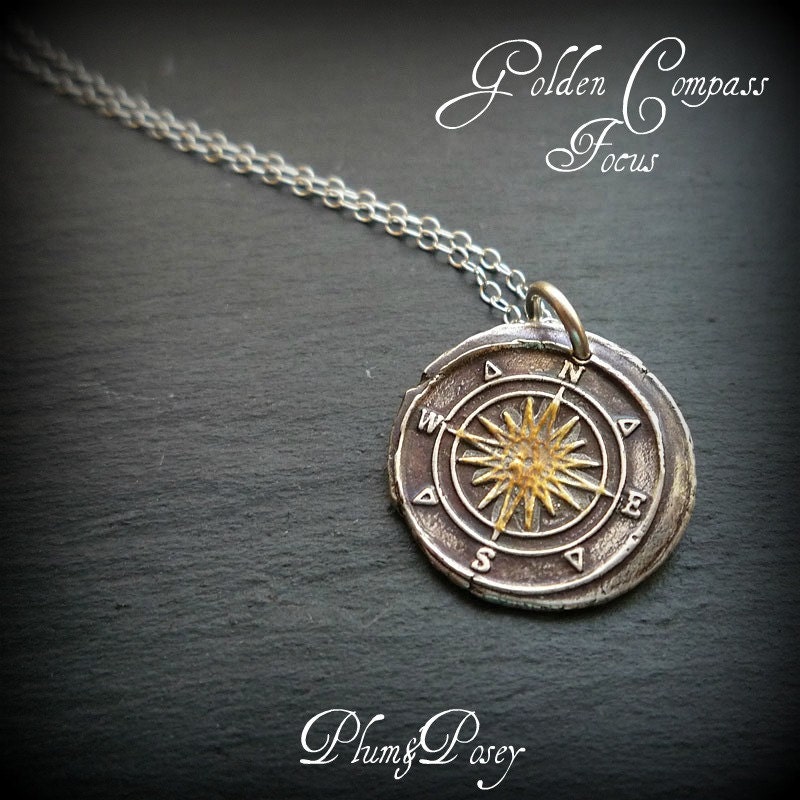 Gold Compass Pendant