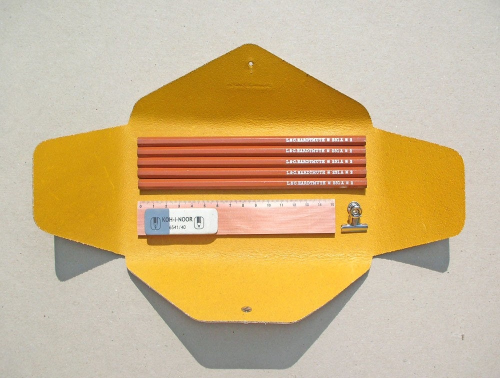 Homework Leather Pencil Case