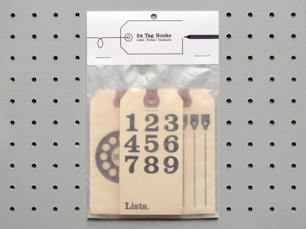 3 x Tag Notebooks