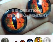 20mm Glass Sauron's Eye from Lord of The Rings Glass Taxidermy Eyes Cabochons for Steampunk Jewelry and Pendant Making