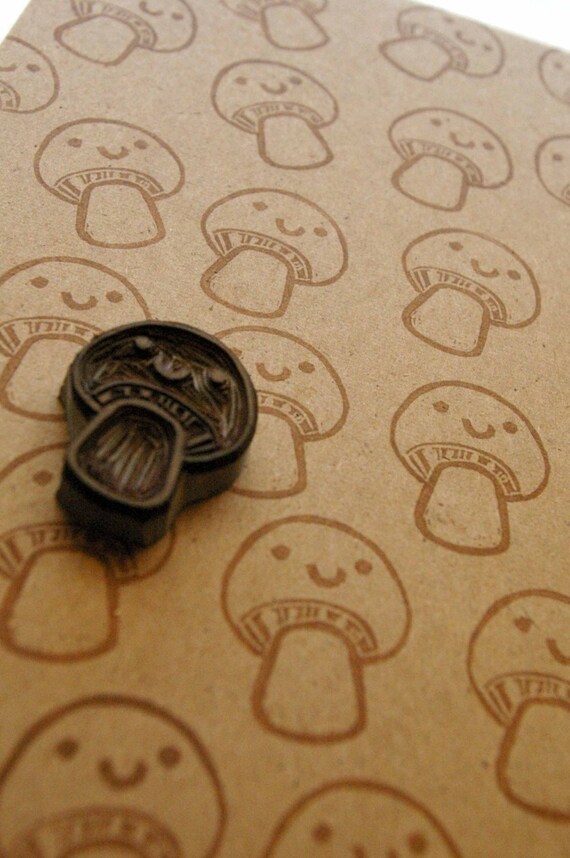 Melvin Mushroom Rubber Stamp