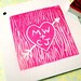 My Love, I carved our initials in a tree-Hand carved rubber stamp