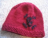 Red Skull 'n Crossbones Baby Hat