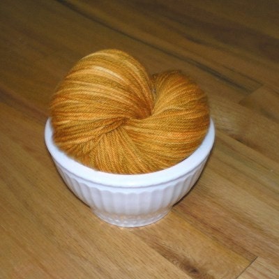 SALE YARN, Superwash Merino Wool Sportweight Yarn - Burnt Butterscotch