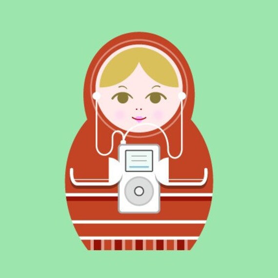 Print-Matryoshka (nesting doll)-Music