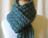 Knit Mens Scarf: George Bernard Shaw - Eco Green Wool - Famous Authors