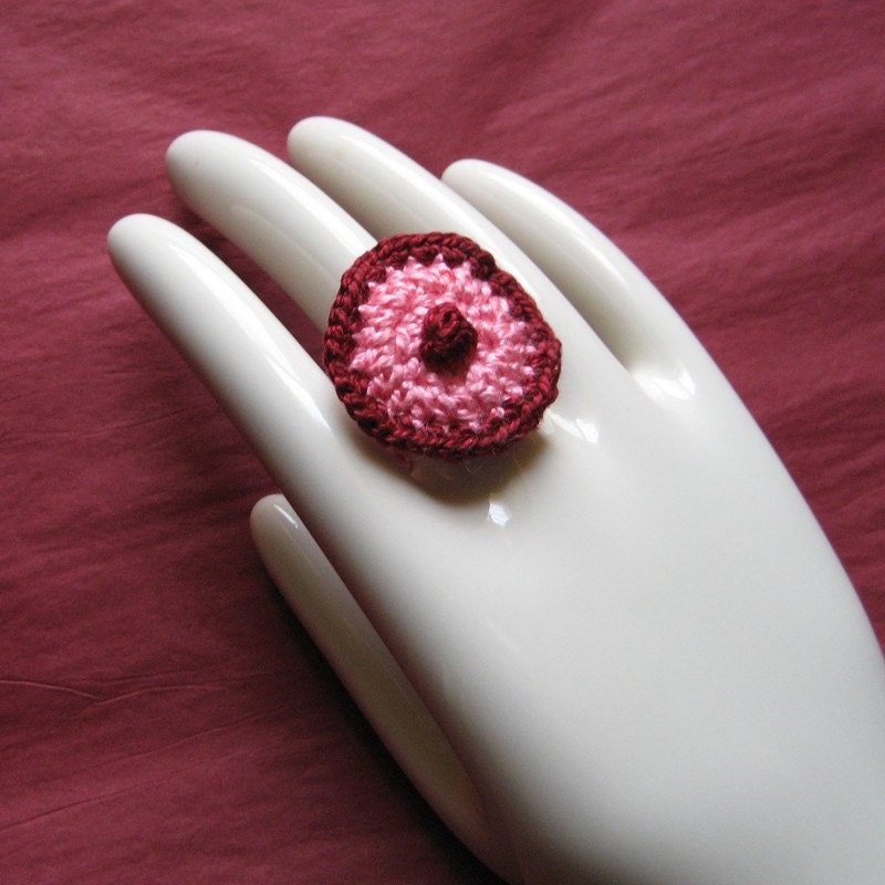 Crochet Cocktail Ring - Falling in Love with Love