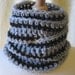 Fred Astaire Crochet Scarf - Movie Star Idol Series - Black & Gray Wool