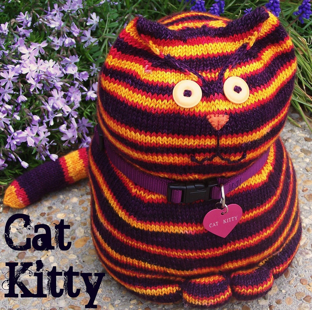 Knitting Pattern- CAT KITTY toy - ( PDF - digital delivery only)