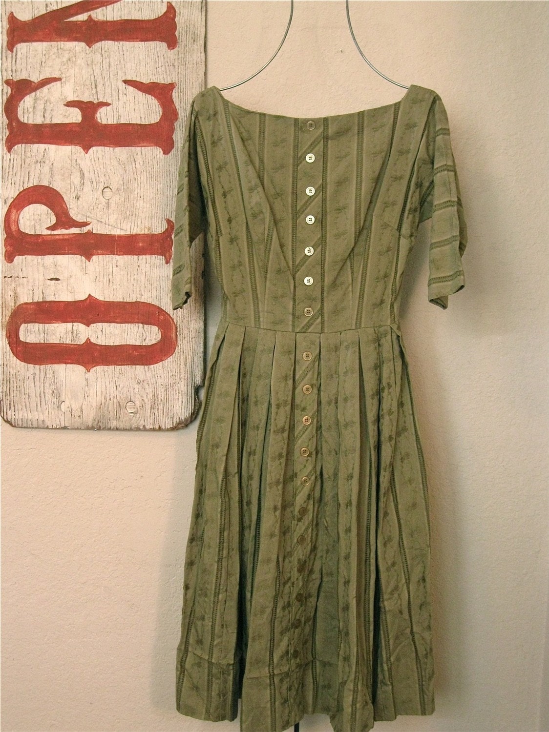 vintage 50s dress eyelet