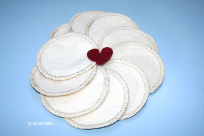organic cotton facial rounds, reusable make up removers, 10 pk eco-friendly gift for mom: hemp
