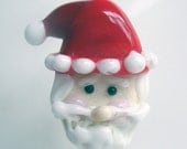 PDF TUTORIAL Santa Claus Face Lampwork Glass Focal Bead Ornament by Studio Marcy