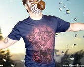 1AEON METAL Navy color mens t-shirt - size L