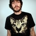 gold, gold cat, cat etsy, black mens tee, cat, cat tshirt, mens gift, cat clothing men, 1AEON black tee w Gold Cat Size M