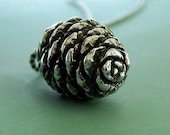 Pine Cone Necklace - Sterling Silver - Fir