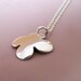 Sterling Silver Flower Necklace - Dark Hydrangea Blossom
