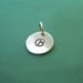 Sterling Silver Letter Charm - 3/8 inch