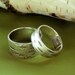 Birch Bark Wedding Bands - Sterling Silver