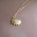 14k Yellow Gold Flower Necklace - Tiny Poppy