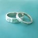 Recycled Sterling Silver Wedding Rings - Shoreline