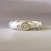 Moissanite Engagement Ring - Sterling Silver and 18k Yellow Gold - Wide Pine Branch Twig