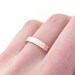 14k Yellow Gold Wedding Ring Set of Two - Hand Hammered Recycled Gold - 3 and 5 mm