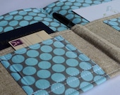 Autumn Fall 2011 Linen In Touch Clutch (tm) in Slate Dots