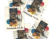 15pcs Vintage 70s PHOTOGRAPHY STAMPS Brilliant Colors