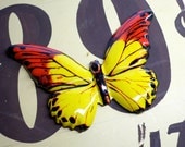 ENORMOUS TIN BUTTERFLY 60s Vintage Gorgeous Litho Made in Japan