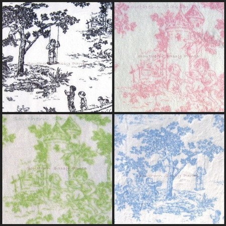 Personalized Baby Blanket , Toile Minky Baby Blanket , Design Your Own