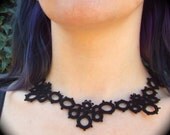 Tatted Lace Necklace - Starburst On The Horizon