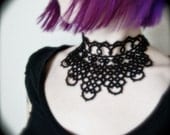 Tatted Collar Choker Necklace - Queen Of The Nile