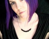 Tatted Lace and Chain Necklace - The Twenty - Black