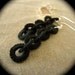 Tatted Lace and Chain Earrings - The Twenty - Black